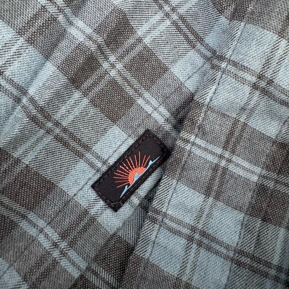 Faherty Men's XXL Movement Blue Ash Plaid Featherweight Twill Button Up Shirt - Picture 5 of 8